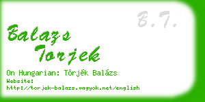 balazs torjek business card