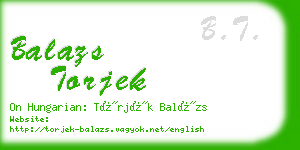 balazs torjek business card